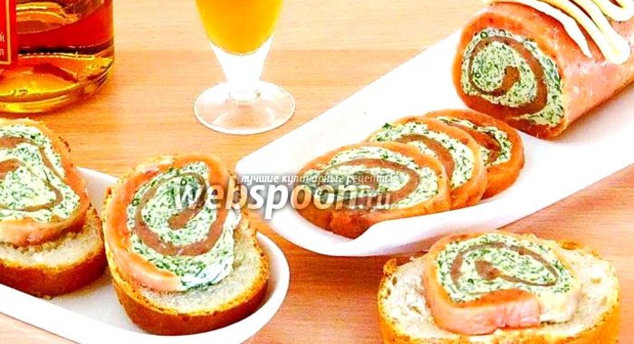 Рулет из солёной сёмги