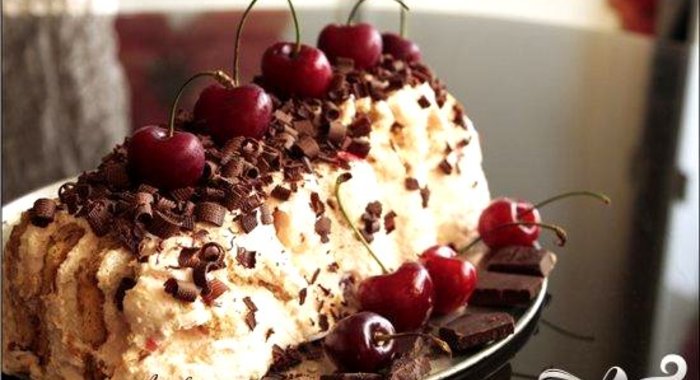 Творожный пирог с черешней