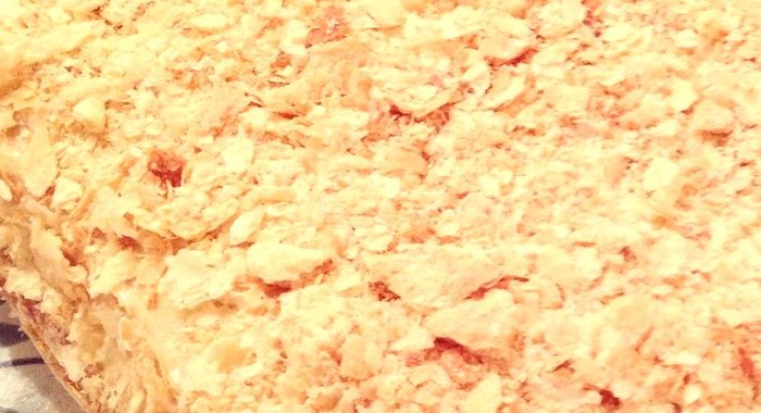 Торт «Наполеон» из покупного теста с заварным кремом