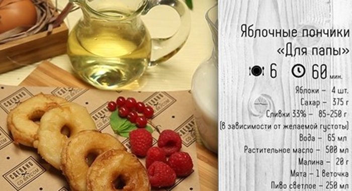 Яблочные пончики «Для папы».