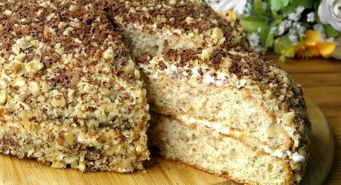 Бисквитный медовик без масла