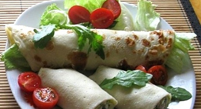 Блины с огурцами