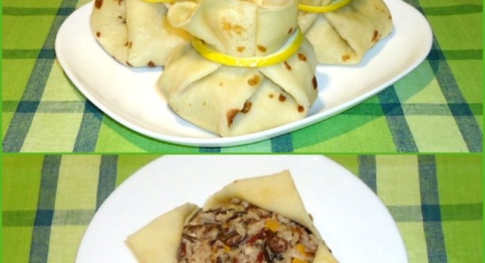 Фаршированные блины Мешочки