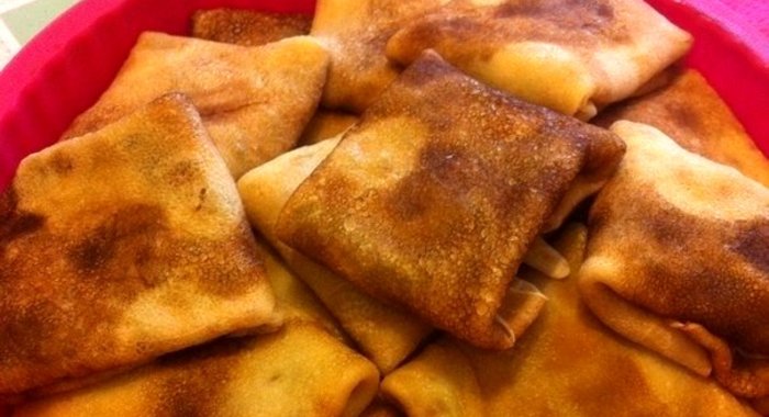 Блины с сыром и зеленью