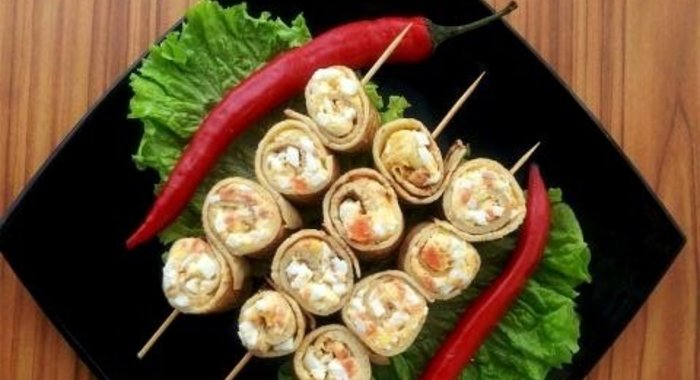 Блинные шашлычки