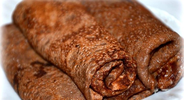 Блинчики шоколадные на молоке