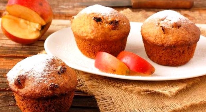 Постные яблочные кексы