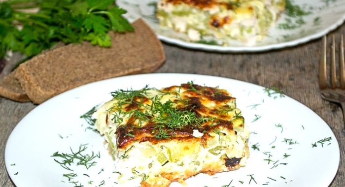 Курица с кабачками в сметане