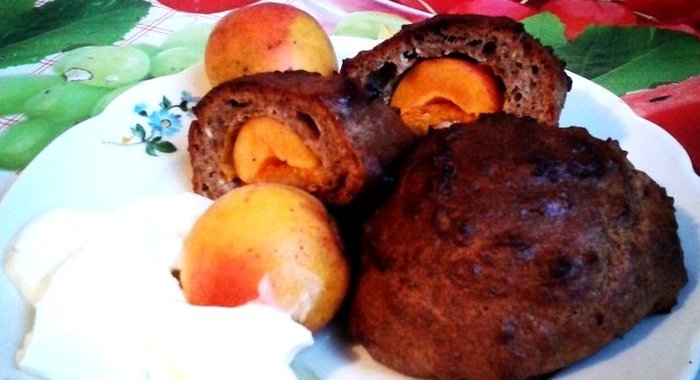 Творожные булочки с абрикосами