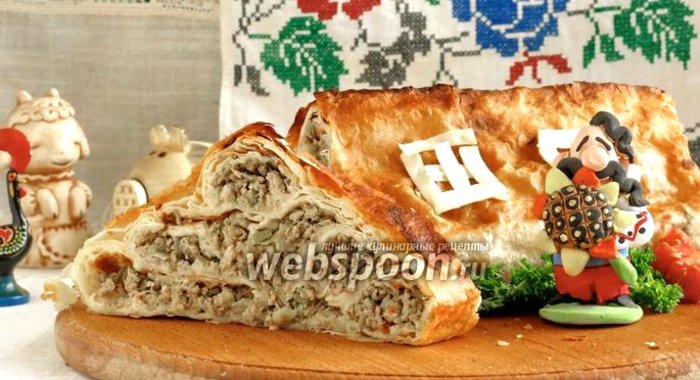 Пирог мясной из лаваша