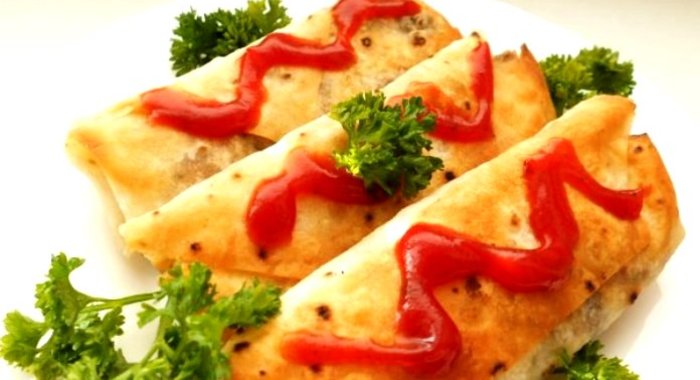 Рулетики из лаваша с грибами