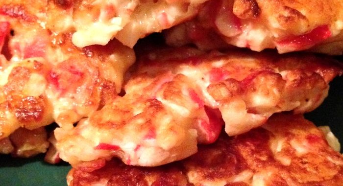 Крабовые оладьи