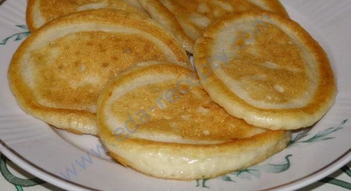 Пышные оладьи без яиц