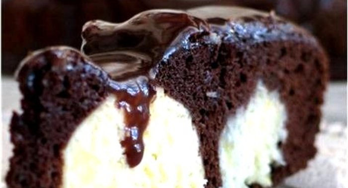 Пирог с творожными шариками