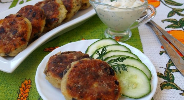 Картофельные котлеты с шампиньонами