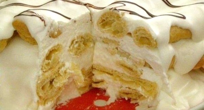 Торт «Поленница» со сметанным кремом