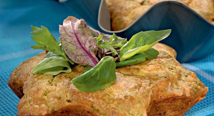 Кексы с сыром и шпинатом