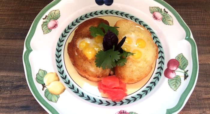 Глазунья в хлебе