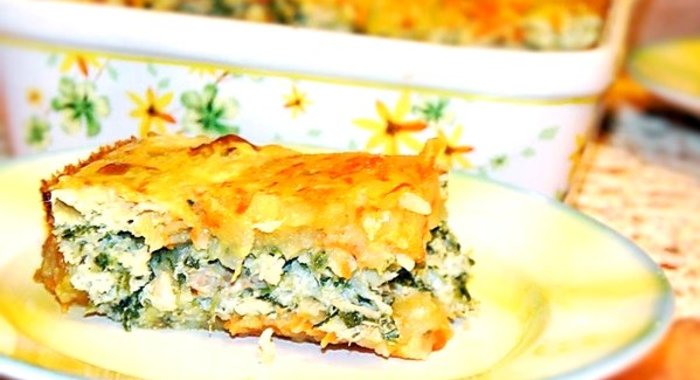 Рыбная запеканка с кабачками