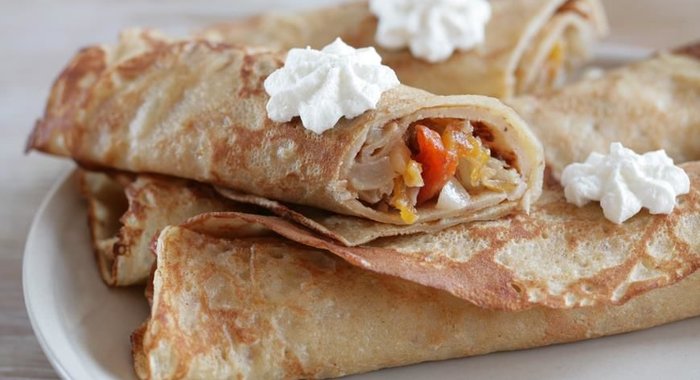 Блинчики со сладкой начинкой