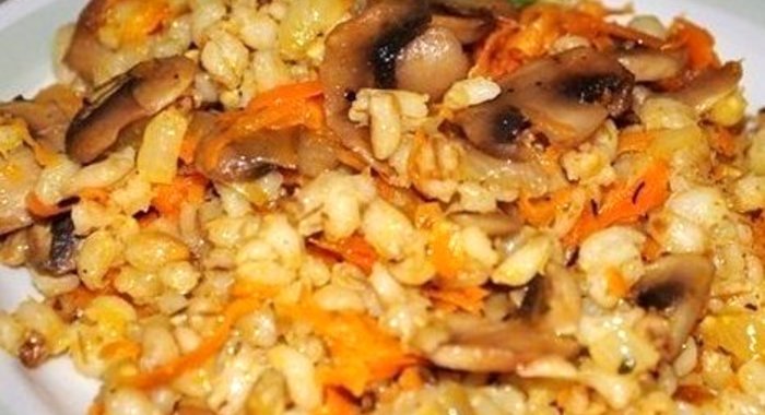 Перловая каша с грибами