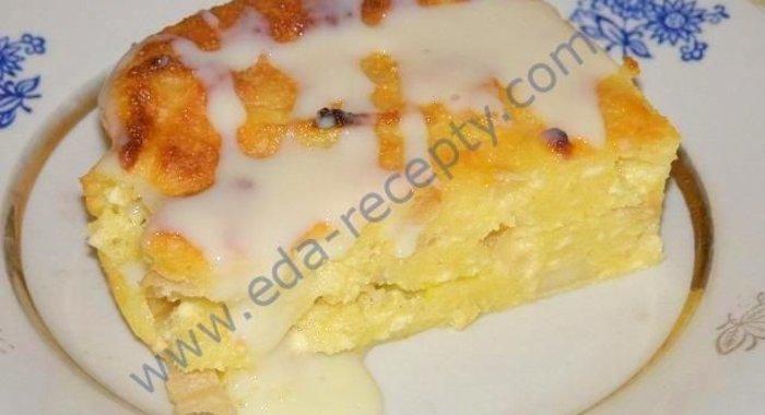 Творожная запеканка с яблоками