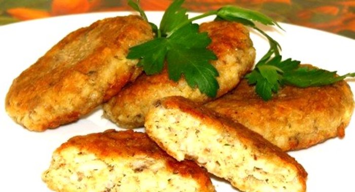 Котлеты из консервов с рисом