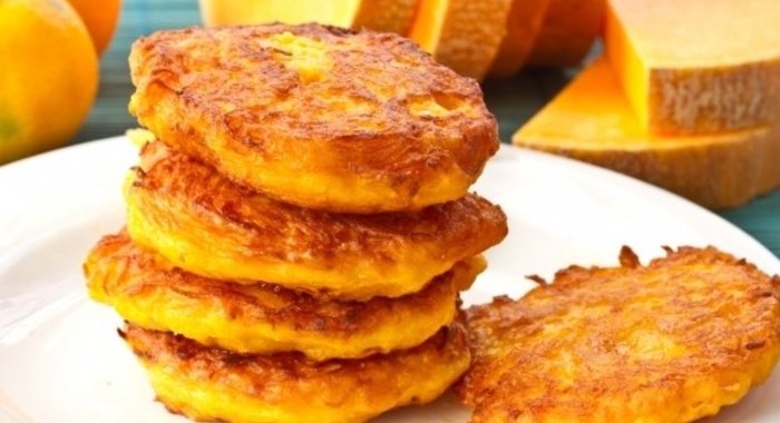 Печеные оладьи из тыквы