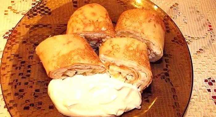 Блинчики с начинкой из курицы