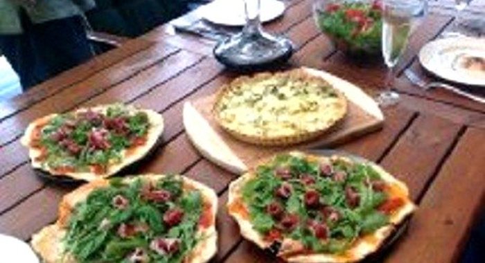 Пицца с пармской ветчиной и рукколой