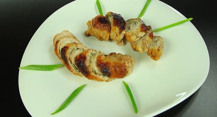 Мясные рулетики с начинкой