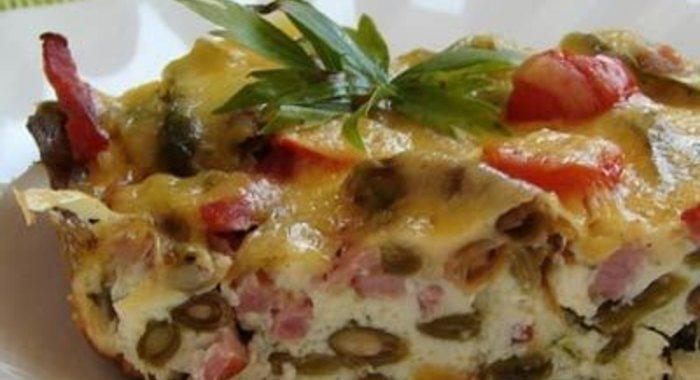 Запеканка из стручковой фасоли