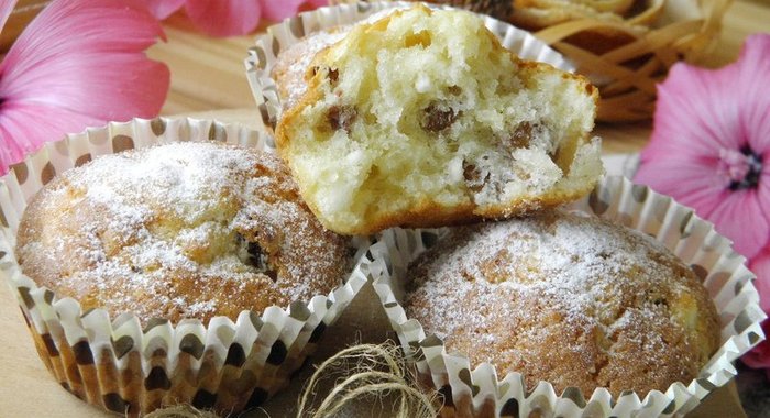 Кексики творожные с изюмом