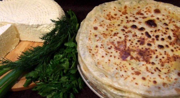 Хычины с сыром и картофелем