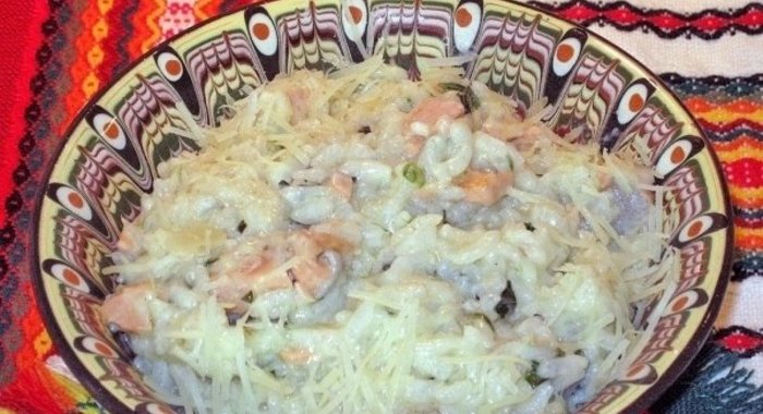 Ризотто с красной рыбой