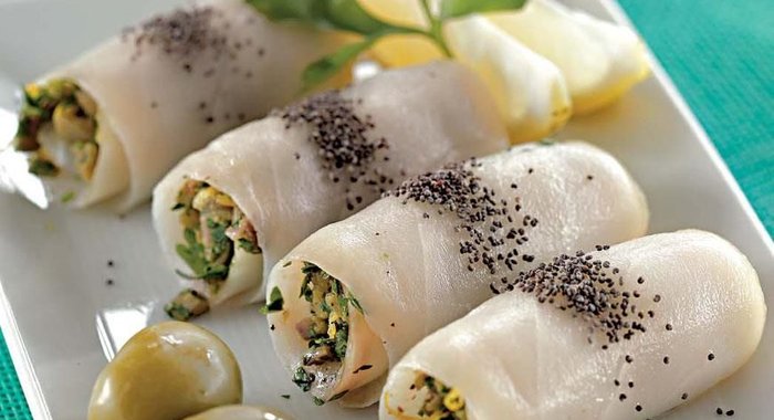 Рулетики из масляной рыбы