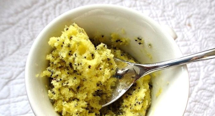 Лимонный кекс в микроволновке за 5 минут