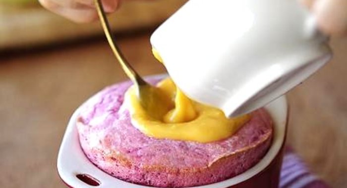 Свекольное суфле с апельсиновым курдом