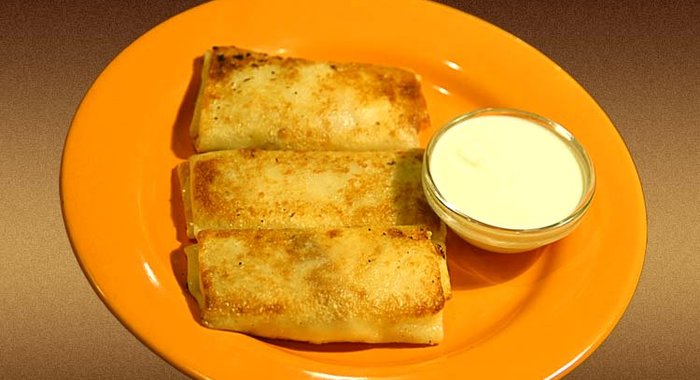 Блины с курицей и грибами