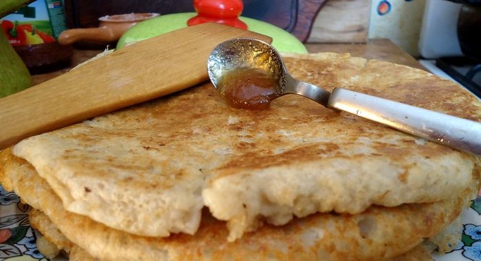 Постные блины из овсяных хлопьев