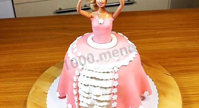 Торт Барби из мастики