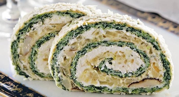 Рулет из шпината