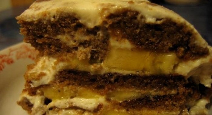 Пряничный торт без выпечки