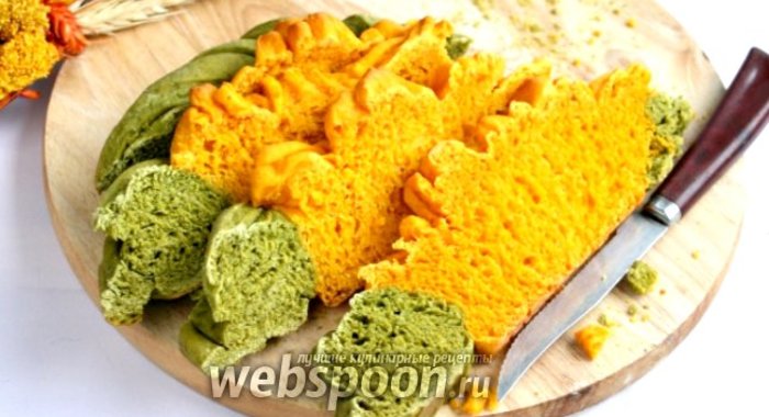 Морковно-шпинатный хлеб «Цветок»