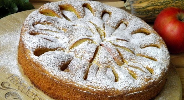 Тыквенный пирог с яблоками
