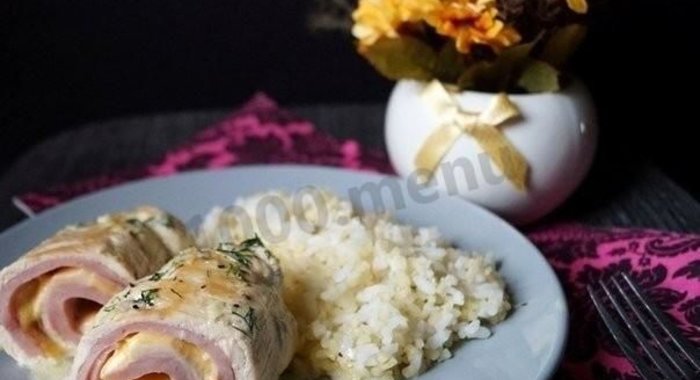 Куриные рулетики с ветчиной и сыром