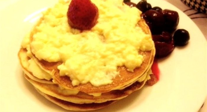 Овсяные оладьи без муки с заварным кремом