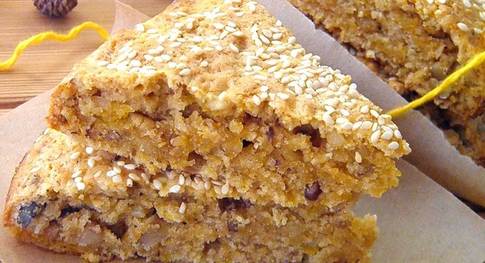 Постный пирог с тыквой