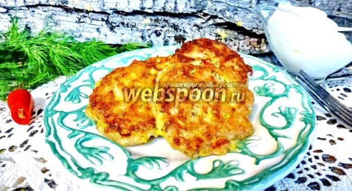 Оладьи из кабачков с грибами