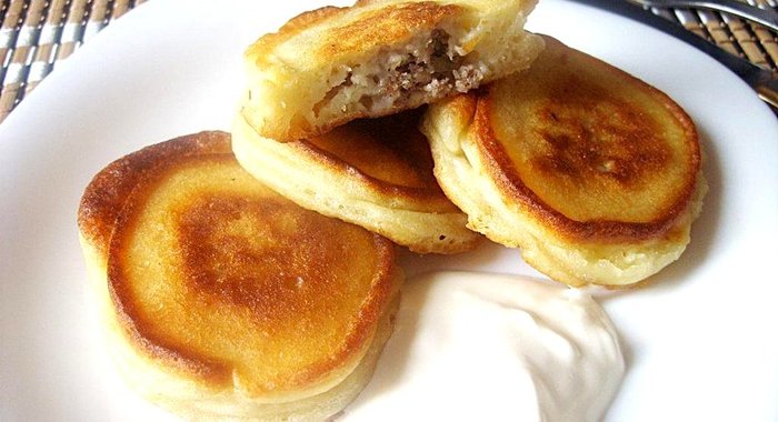 Оладьи с фаршем